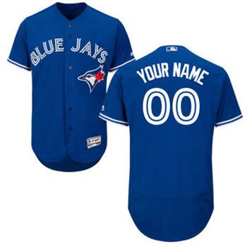 Mens Toronto Blue Jays Majestic Flex Base Authentic Collection Blue Custom Jersey