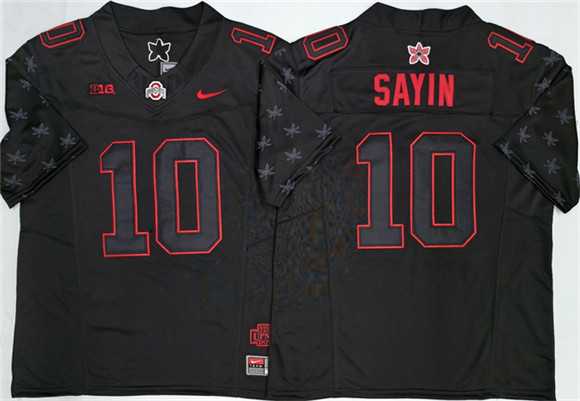 Mens Ohio State Buckeyes #10 Julian Sayin Black 2025 F.U.S.E. Limited Stitched Jersey
