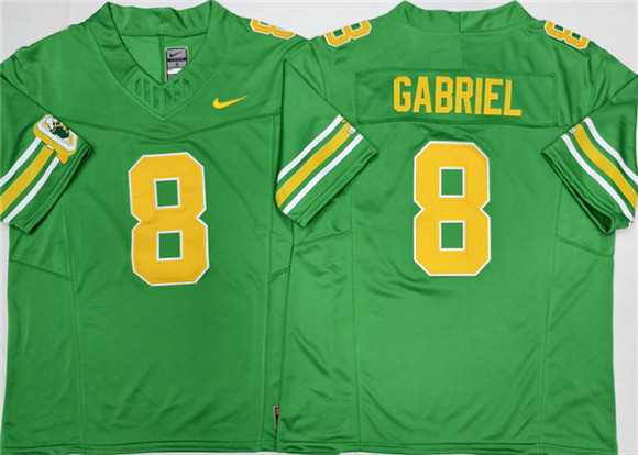 Mens Oregon Ducks #8 Dillon Gabriel 2026 Green F.U.S.E. Stitched Jersey