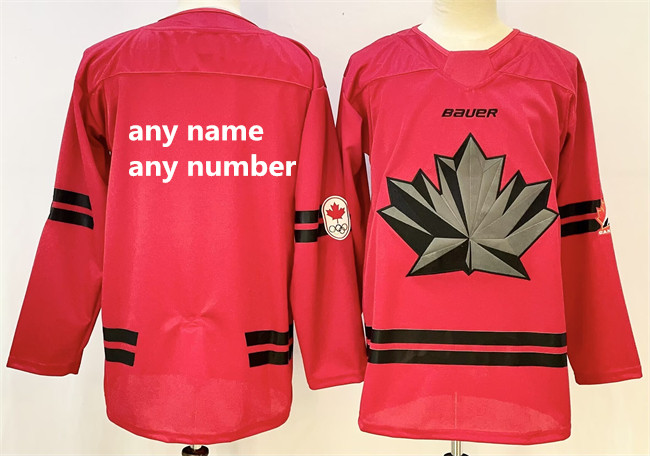 Mens Canada Hockey Custom Red 2026 Stitched Hockey Jersey