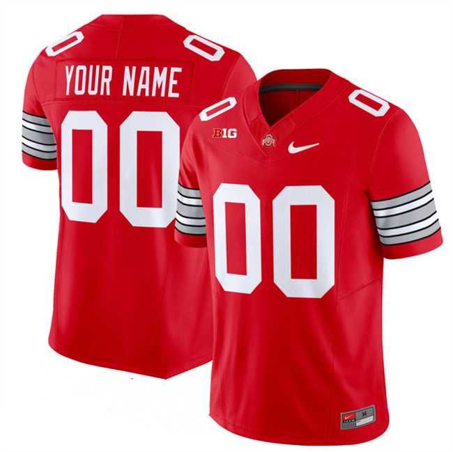 Mens Ohio State Buckeyes Active Player Custom Red F.U.S.E. Vapor Limited Stitched Football Jersey