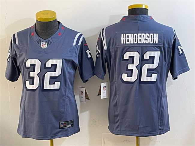 Womens New England Patriots #32 TreVeyon Henderson 2025 Rivalries Stitched Jersey