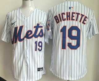 Mens New York Mets #19 Bo Bichette White Limited Jersey
