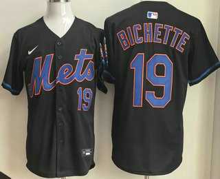 Mens New York Mets #19 Bo Bichette Black Limited Jersey