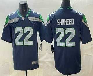 Mens Seattle Seahawks #22 Rashid Shaheed Limited Navy Vapor Stitched Jersey