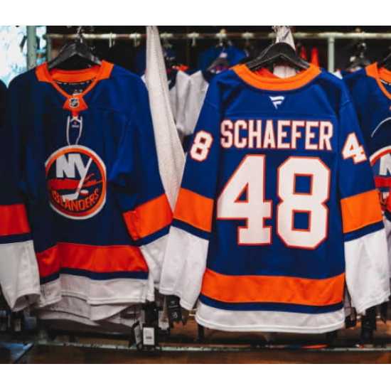 Men New York Islanders #48 Matthew Schaefer Navy 2024-25 Stitched Jersey