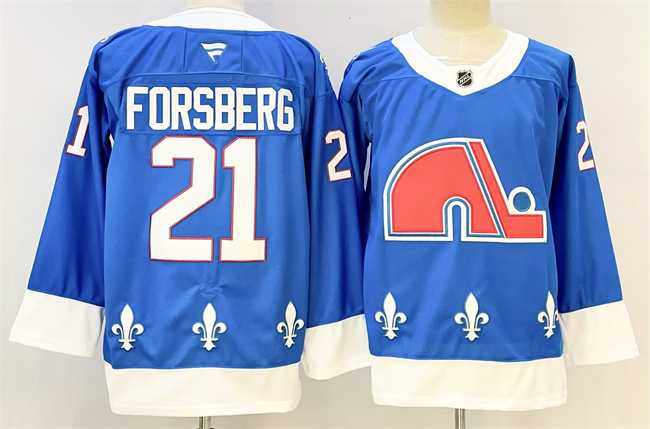 Mens Colorado Avalanche #21 Peter Forsberg Blue 2025 Stitched Jersey