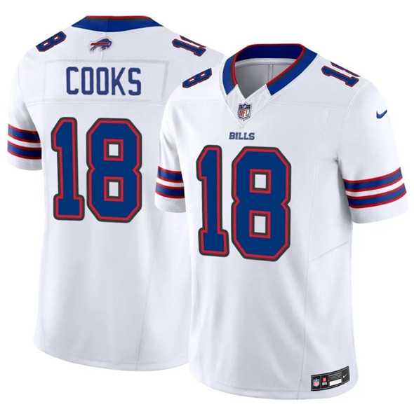 Mens Buffalo Bills #18 Brandin Cooks White 2025 F.U.S.E. Vapor Untouchable Limited Stitched Jersey Dzhi