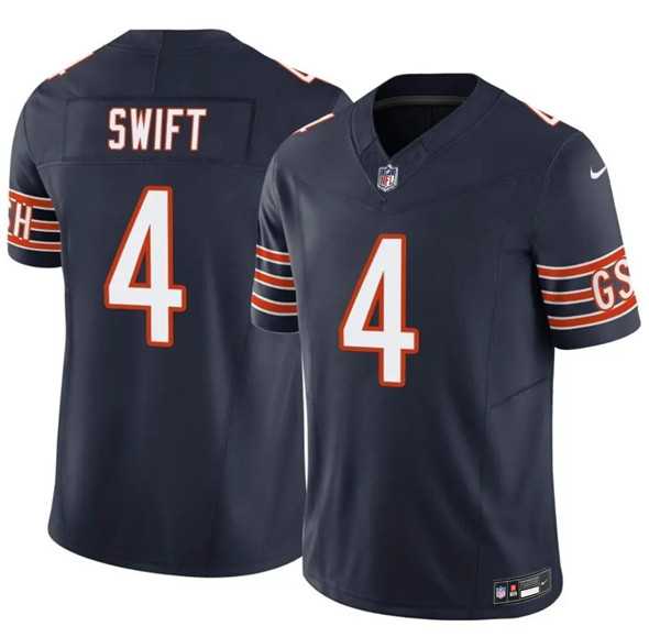 Mens Chicago Bears #4 DAndre Swift Navy 2025 F.U.S.E. Vapor Untouchable Limited Stitched Jersey Dzhi