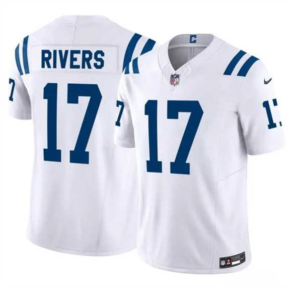 Mens Indianapolis Colts #17 Philip Rivers White 2025 F.U.S.E. Vapor Limited Stitched Jersey Dzhi