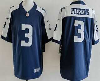 Mens Dallas Cowboys #3 George Pickens Limited Navy Alternate Vapor Jersey