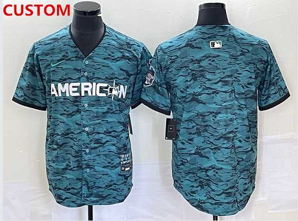 Mens Los Angeles Angels Custom Teal 2023 All Star Cool Base Stitched Jersey