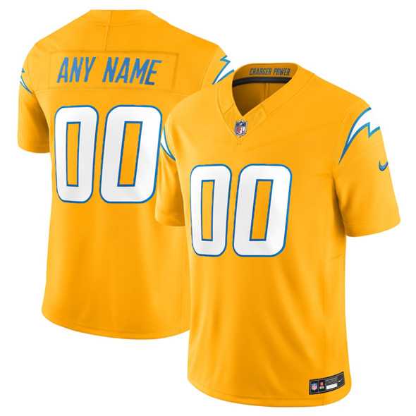 Mens Los Angeles Chargers Active Player Custom Gold 2025 F.U.S.E. Alternate Vapor Limited Football Stitched Jersey