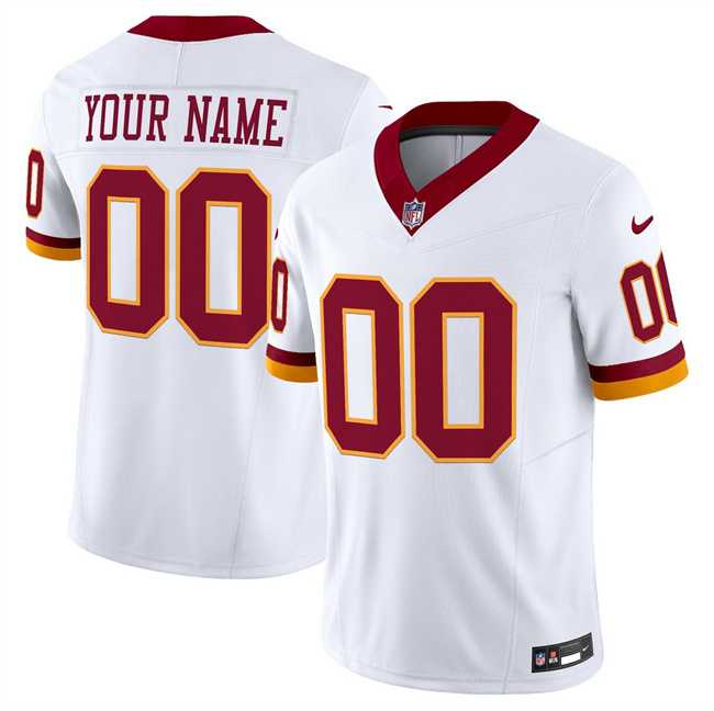 Mens Washington Commanders Active Player Custom White 2025 F.U.S.E. Throwback Vapor Limited Football Stitched Jersey