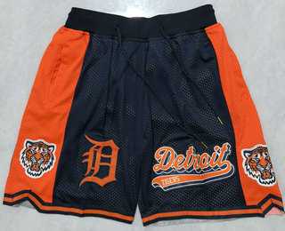 Mens Detroit Tigers Navy Blue Just Don Shorts Shorts