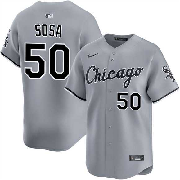 Mens Chicago White Sox #50 Lenyn Sosa Gray 2025 Limited Stitched Jersey Dzhi