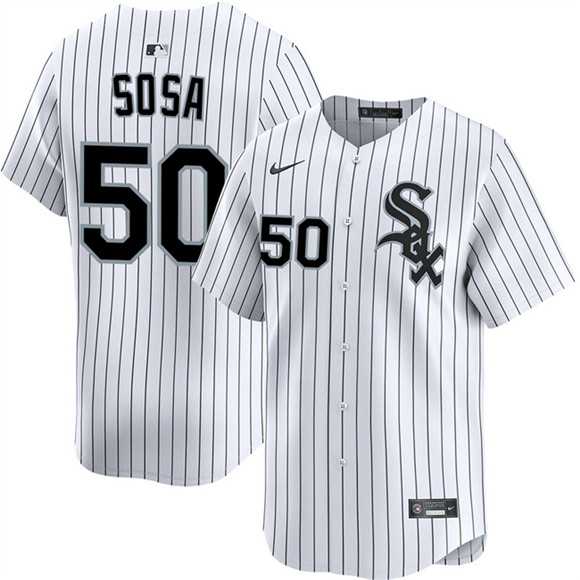 Mens Chicago White Sox #50 Lenyn Sosa White 2025 Home Limited Stitched Jersey Dzhi