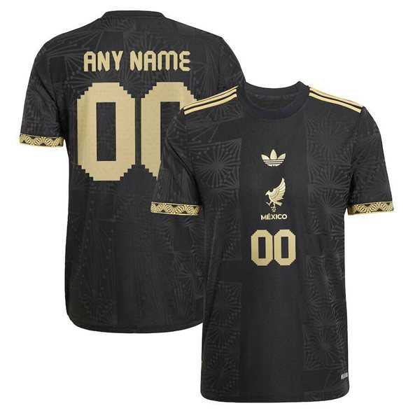 Mens Mexico Custom Black 2025 Soccer Jersey