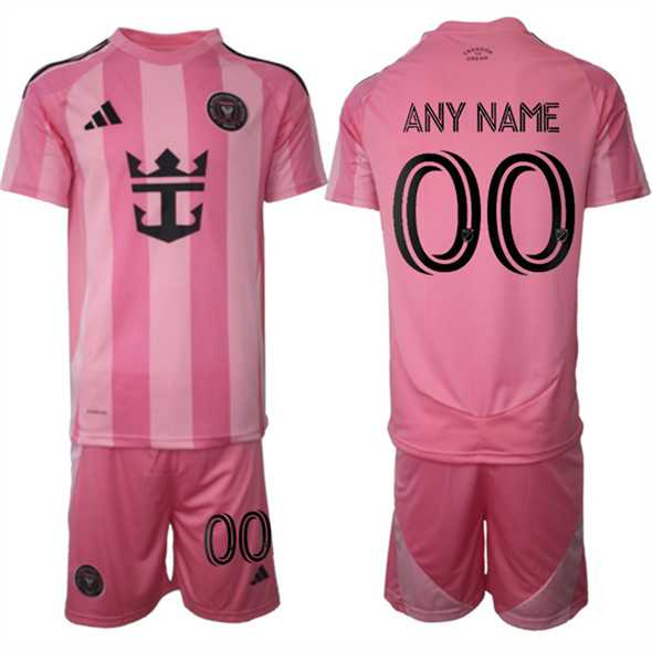 Mens Inter Miami CF Custom 25-26 Pink Home Soccer Jersey Suit