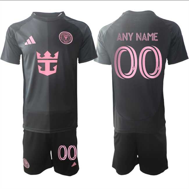 Mens Inter Miami CF Custom 2025 Black Away Soccer Jersey Suit