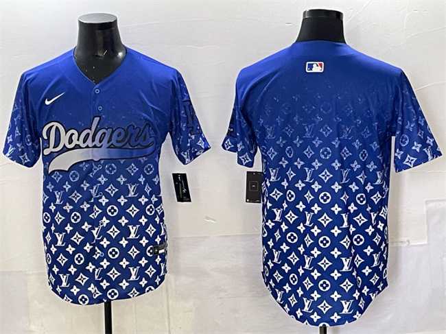 Mens Los Angeles Dodgers Blank Blue Limited Stitched Jersey