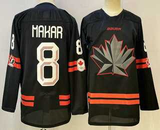 Mens Canada Hockey #8 Cale Makar Black Stitched Jersey