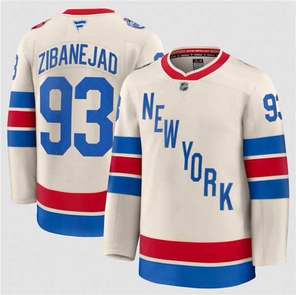 Mens New York Rangers #93 Mika Zibanejad Cream 2026 Winter Classic Stitched Hockey Jersey Dzhi