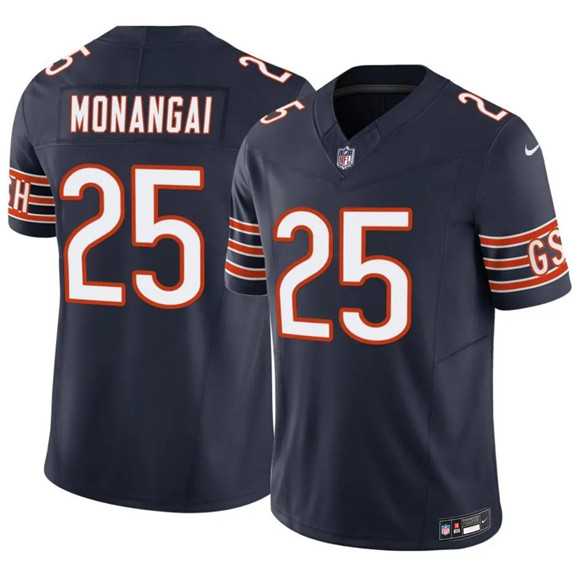 Mens Chicago Bears #25 Kyle Monangai Navy 2025 F.U.S.E. Vapor Untouchable Limited Stitched Jersey Dzhi