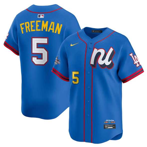 Mens National League #5 Freddie Freeman Blue 2025 All-Star Edition Limited Stitched Baseball Jersey