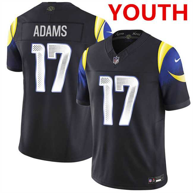 Youth los angeles rams #17 davante adams Black 2025 F.u.s.e. rivalries Vapor Limited Stitched Jersey Dzhi
