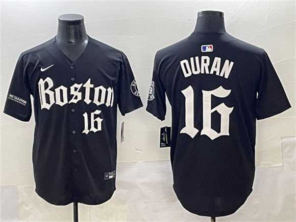 Mens Boston Red Sox #16 Jarren Duran Black Gothic Vapor Limited Stitched Baseball Jersey