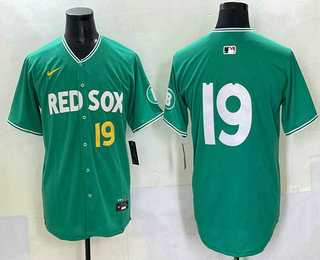 Mens Boston Red Sox #19 Roman Anthony Green 2025 City Connect Limited Jersey