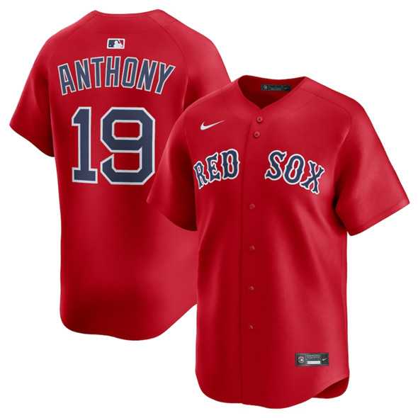 Mens Boston Red Sox #19 Roman Anthony Red 2024 Alternate Limited Stitched Jersey Dzhi