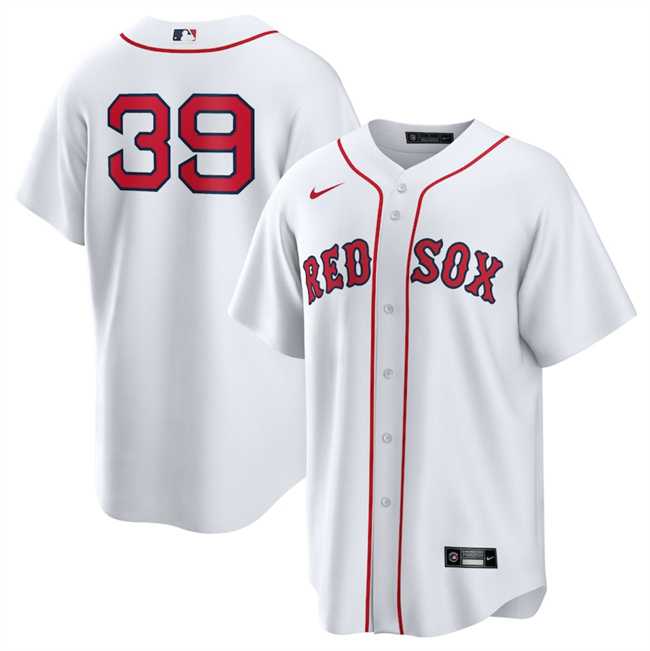 Mens Boston Red Sox #39 Marcelo Mayer White 2024 Cool Base Stitched Baseball Jersey Dzhi