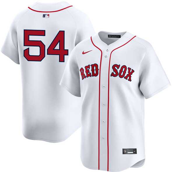 Mens Boston Red Sox #54 Lucas Giolito White No Name 2024 Home Limited Stitched Jersey Dzhi