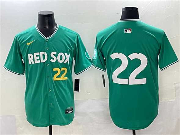 Mens Boston Red Sox #22 Garrett Whitlock Green 2025 City Connect Limited Stitched Baseball Jersey