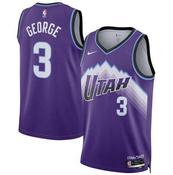 Mens Utah Jazz #3 Keyonte George Purple 2025 Icon Edition Stitched Jersey Dzhi