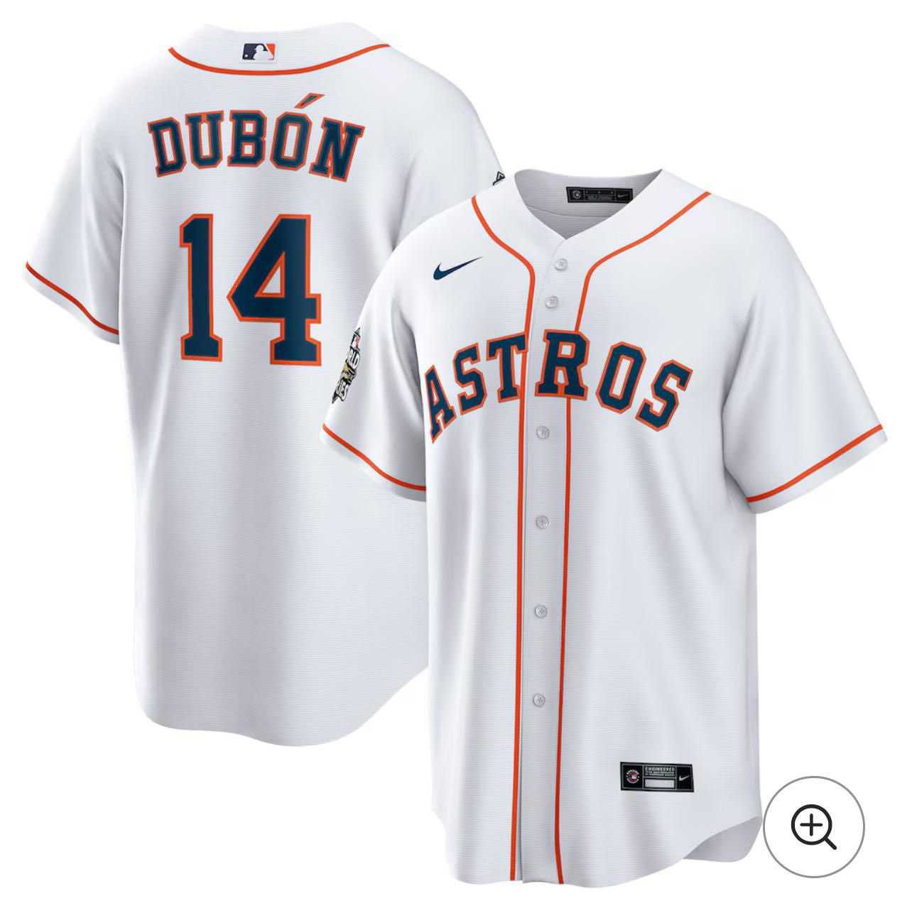 Mens Houston Astros #14 Mauricio Dubon Nike White Home Jersey Dzhi