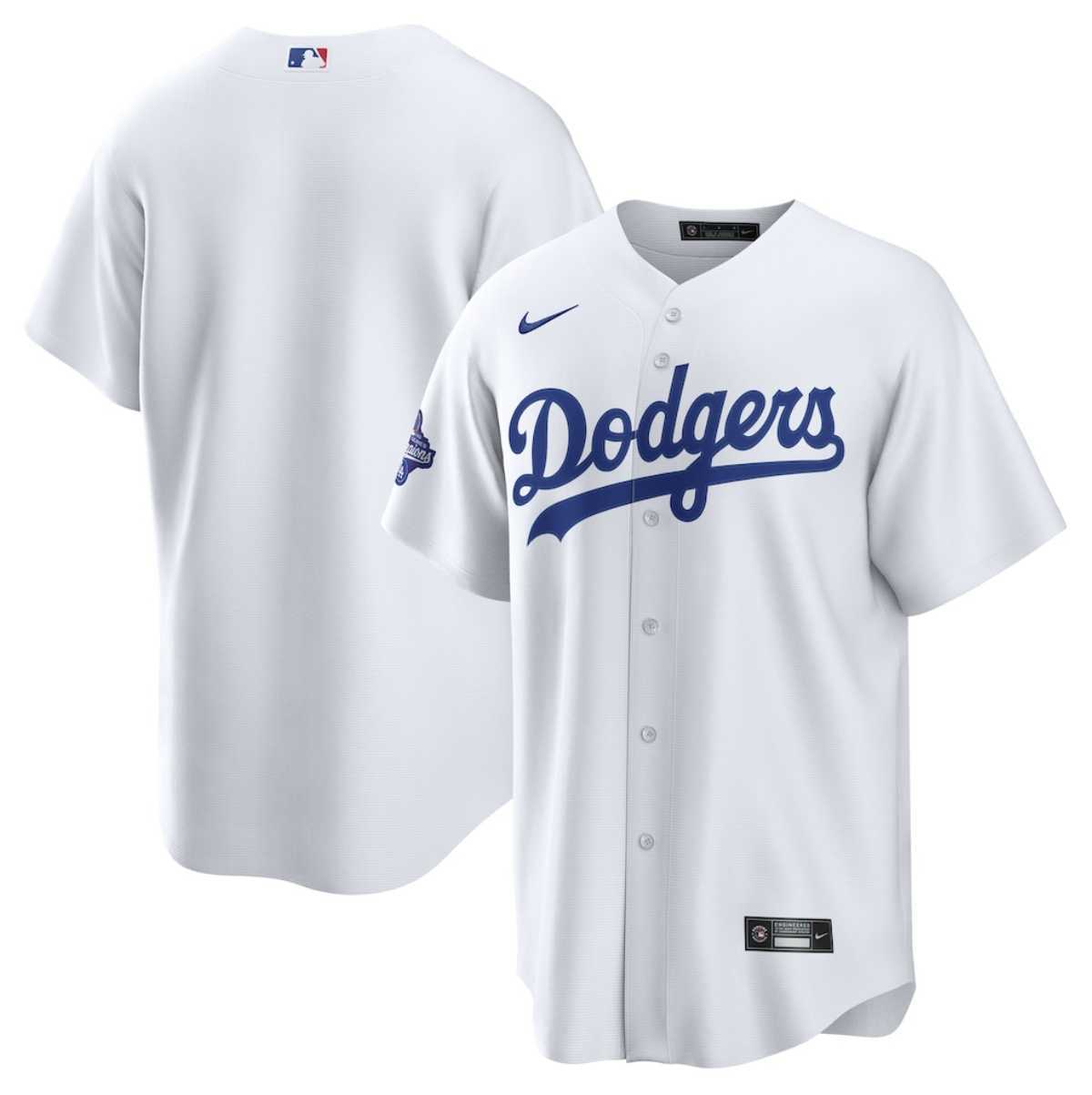 Mens Los Angeles Dodgers Blank White 2025 World Series Champions Home Cool Base Stitched Jersey