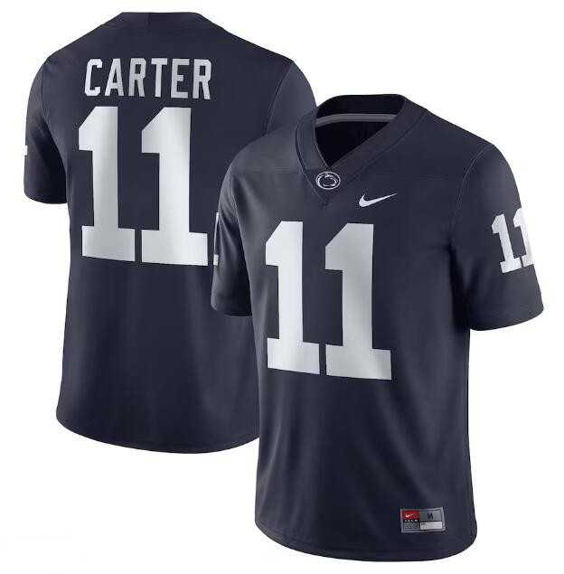 Mens Penn State Nittany Lions #11 Abdul Carter Navy Stitched Football Jersey Dzhi