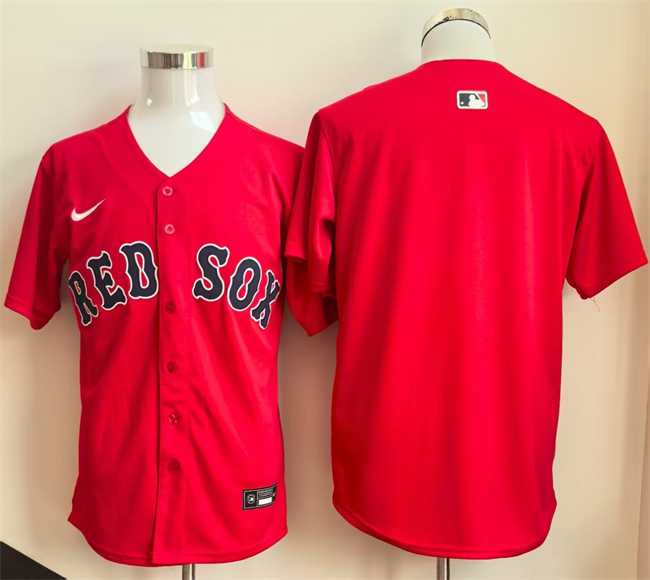 Mens Boston Red Sox Blank Red Limited Stitched Jersey