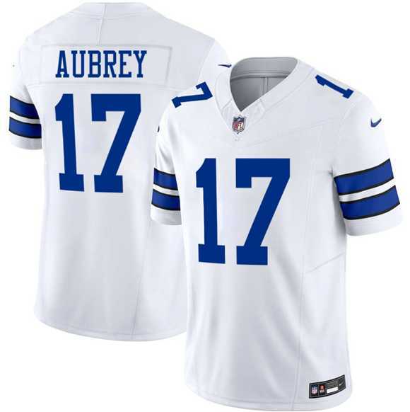 Men & Women & Youth Dallas Cowboys #17 Brandon Aubrey White 2025 F.U.S.E Vapor Untouchable Limited Stitched Jersey