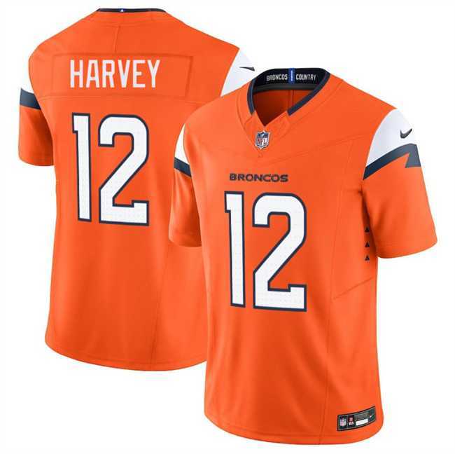 Men & Women & Youth Denver Broncos #12 RJ Harvey Orange 2025 F.U.S.E. Vapor Limited Stitched Jersey