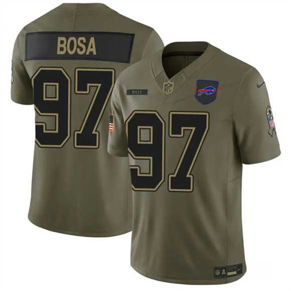Mens Buffalo Bills #97 Joey Bosa Olive 2025 F.U.S.E. Salute to Service Limited Stitched Jersey Dyin