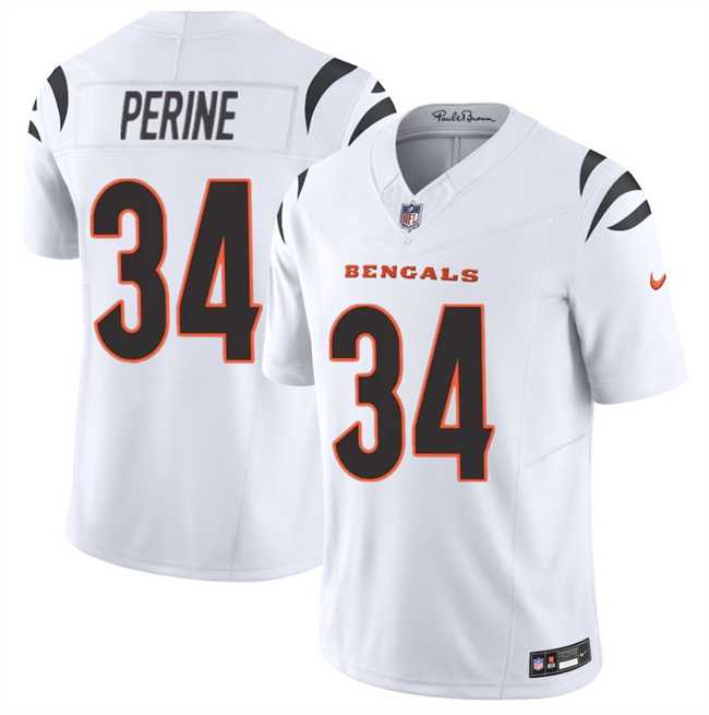 Mens Cincinnati Bengals #34 Samaje Perine White 2025 F.U.S.E. Vapor Untouchable Limited Stitched Jersey Dzhi