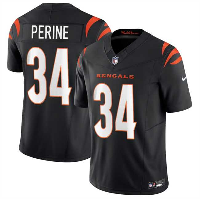 Mens Cincinnati Bengals #34 Samaje Perine Black 2025 F.U.S.E. Vapor Untouchable Limited Stitched Jersey Dzhi