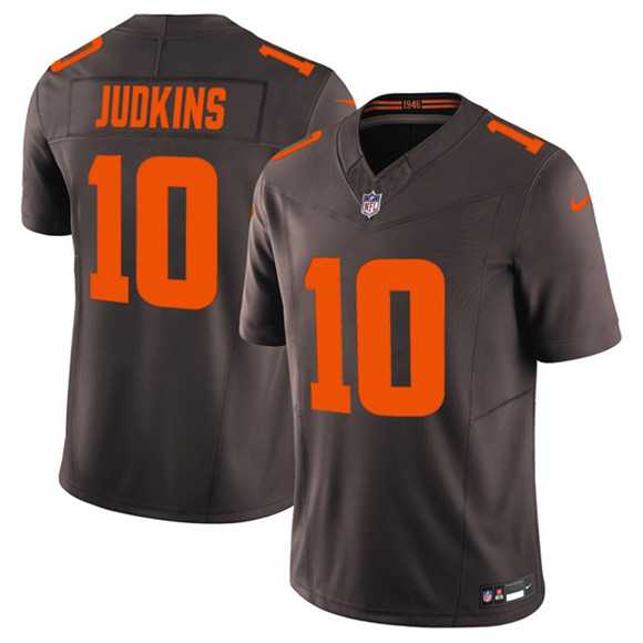 Mens Cleveland Browns #10 Quinshon Judkins Brown 2025 F.U.S.E. Alpha Dawg Limited Stitched Jersey Dzhi