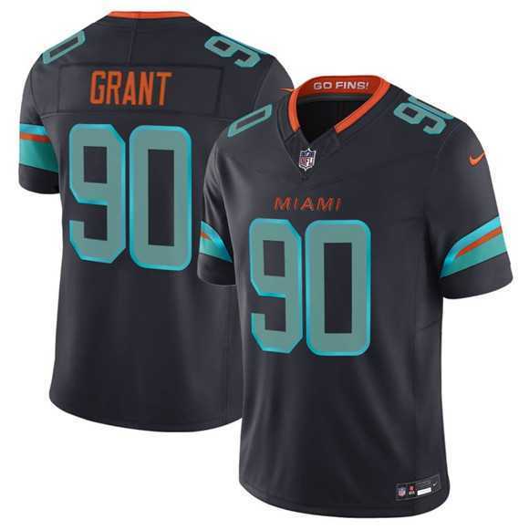 Mens Miami Dolphins #90 Kenneth Grant Black 2025 F.U.S.E. Rivalries Vapor Limited Football Stitched Jersey Dzhi->->