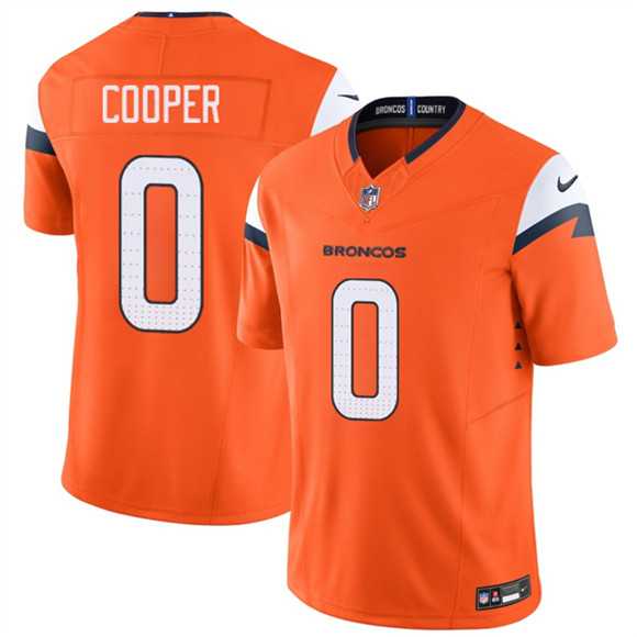 Mens Denver Broncos #0 Jonathon Cooper Orange 2025 F.U.S.E. Vapor Limited Stitched Jersey Dzhi