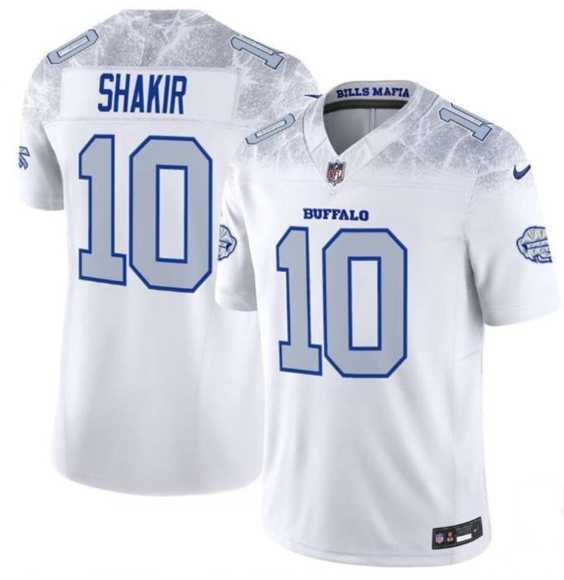 Mens Buffalo Bills #10 Khalil Shakir White 2025 F.U.S.E. Rivalries Vapor Limited Stitched Jersey Dzhi->->